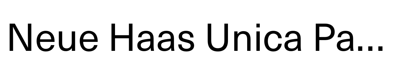 Neue Haas Unica Paneuropean Regular